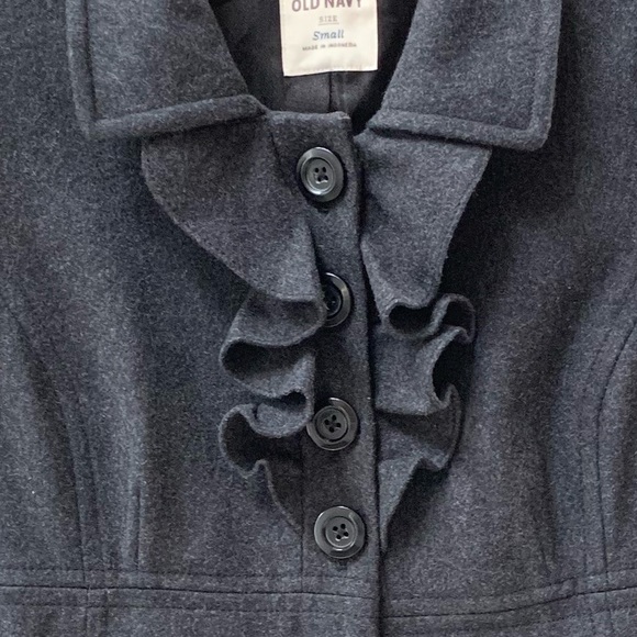 OLD NAVY NWOT wool blend dark grey coat Size Small - Picture 7 of 13